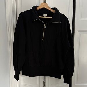 a new day Black Half-Zip Sweatshirt